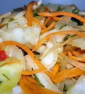 Обалденный салат с пекинской капустой и помидорами и корейской морковью